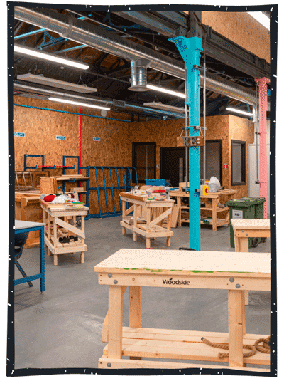 Workshop benches at the RE workshop at Mabgate campus